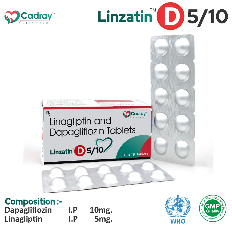 Dapagliflozin 10mg + Linagliptin 5mg Tablet PCD Pharma Franchise